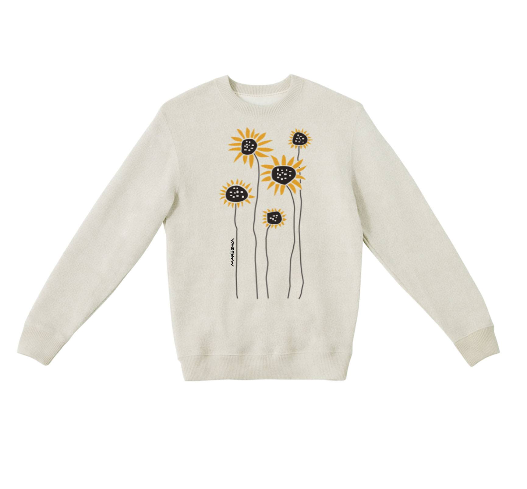 Textured Sweater Sunflower Field - Image 3