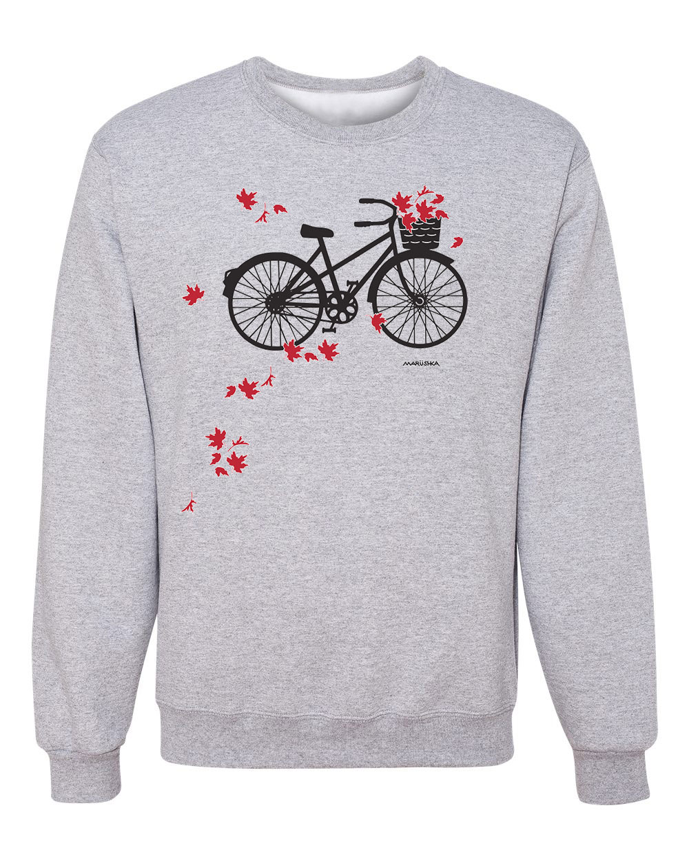 Crewneck Sweatshirt Bike Leaves - Image 4