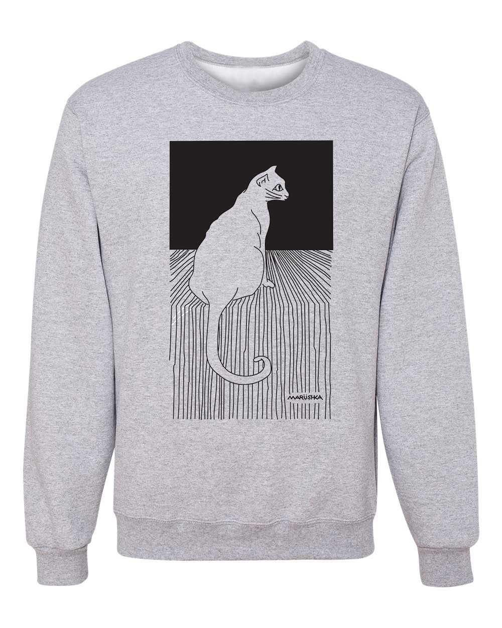 Crewneck Sweatshirt Cat Stripe - Image 3