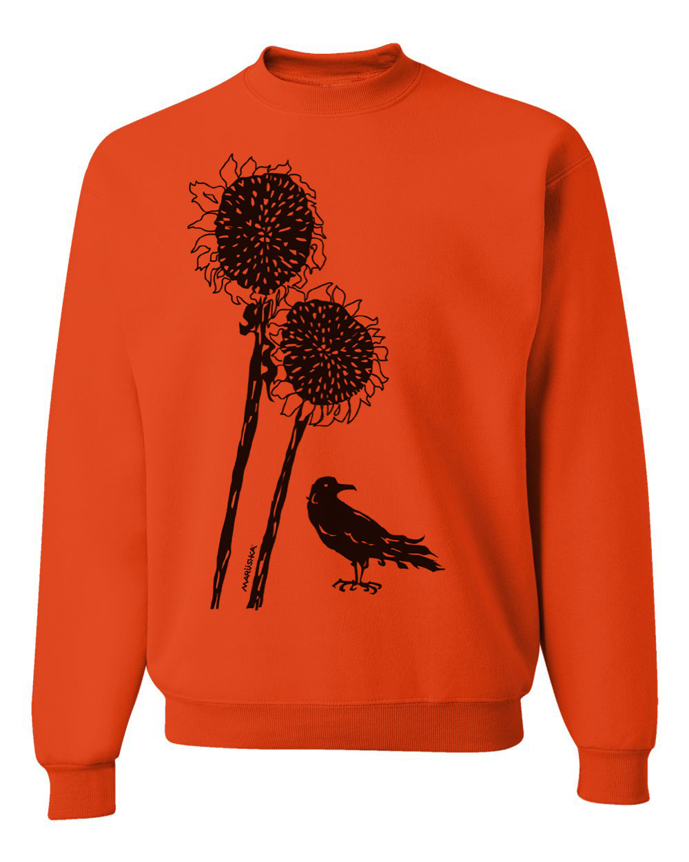 Crewneck Sweatshirt Sunflower Crow - Image 5