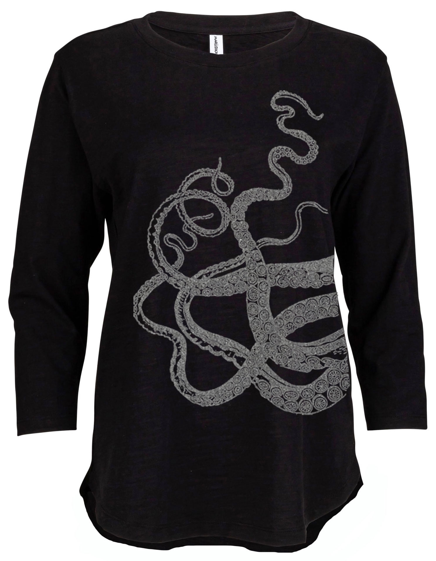 3/4 Slub Hi-Lo Octopus - Image 2