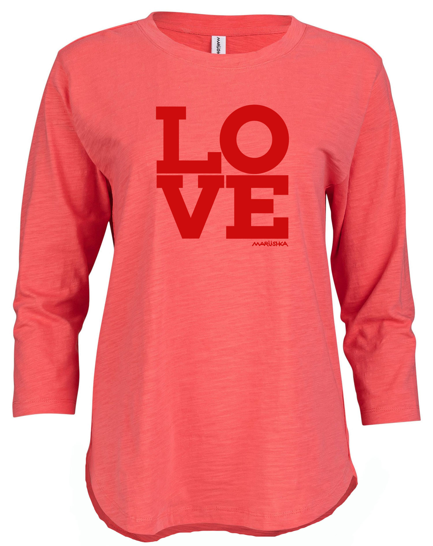 3/4 Slub Hi-Lo LOVE - Image 4