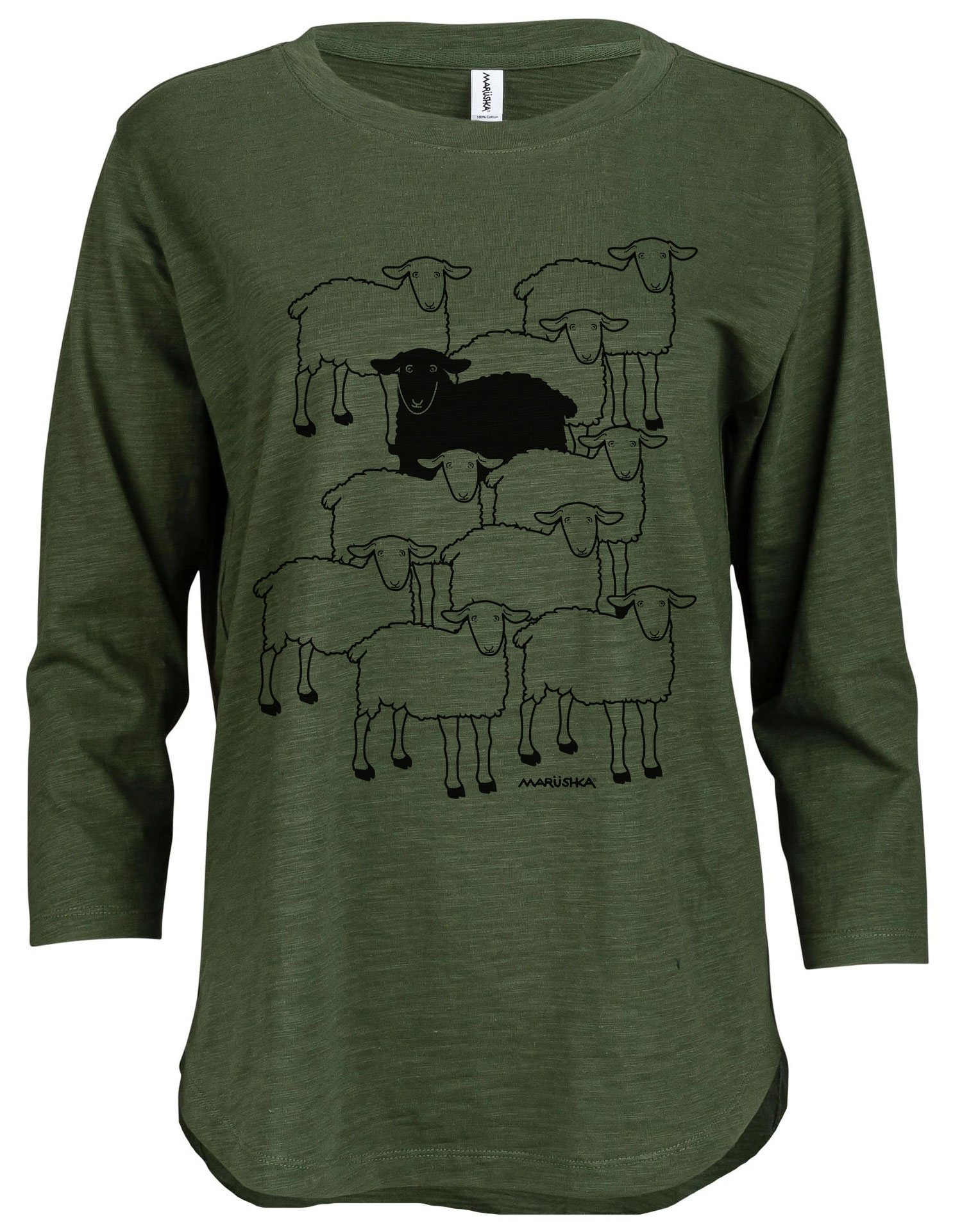 3/4 Slub Hi-Lo Black Sheep - Image 2