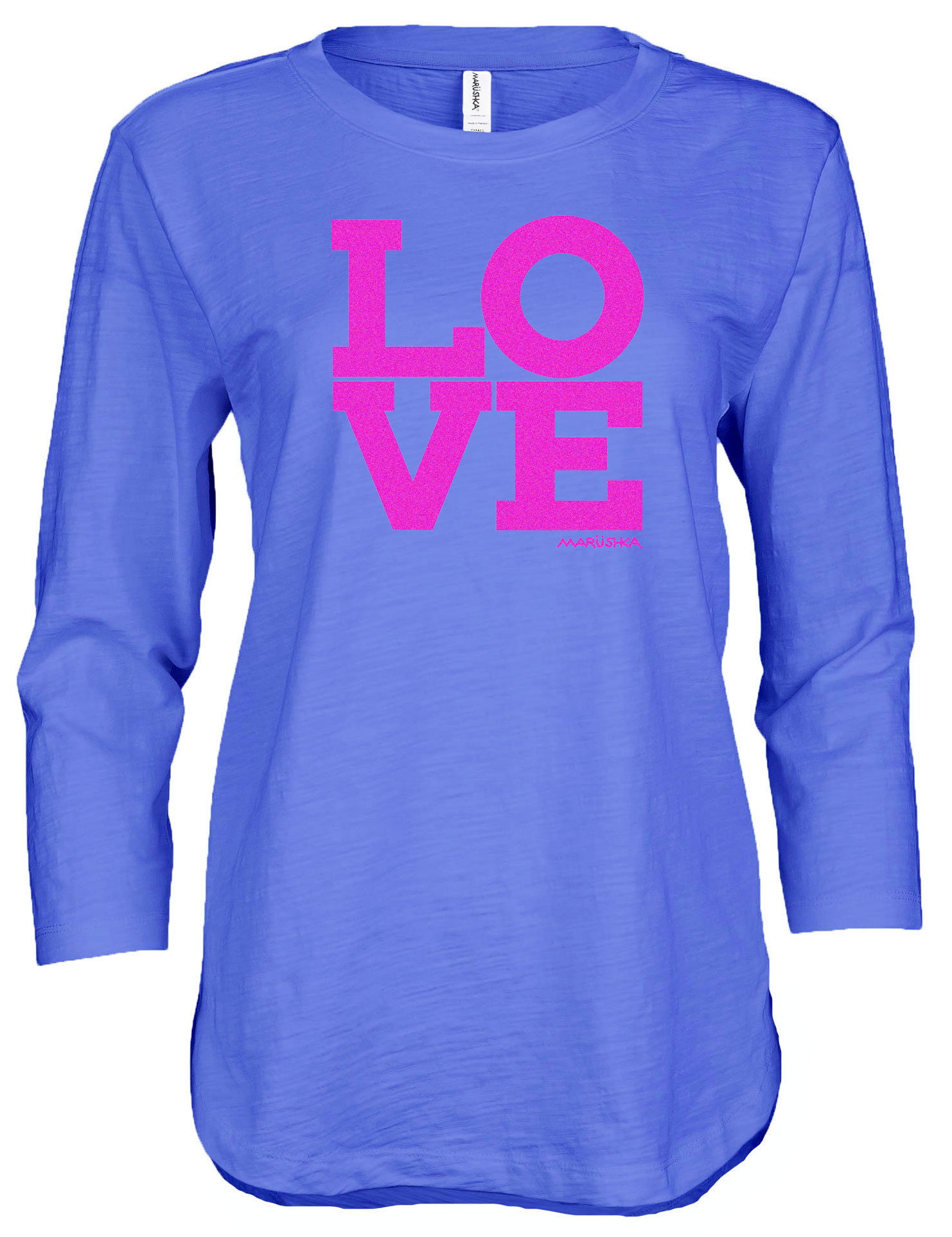 3/4 Slub Hi-Lo LOVE - Image 3