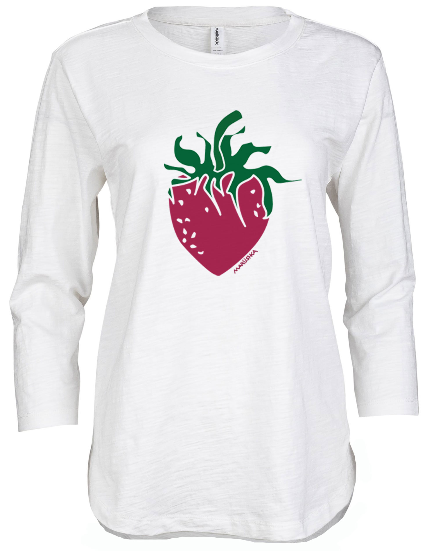 3/4 Slub Hi-Lo Strawberry - Image 2