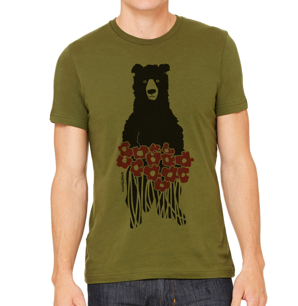 Short Sleeve T Bear Flowers - Image 4