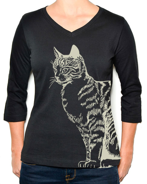 3/4 Sleeve Tee Cat Tail - Image 3