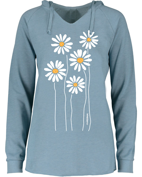 Notch Neck Hoody Daisies - Image 2