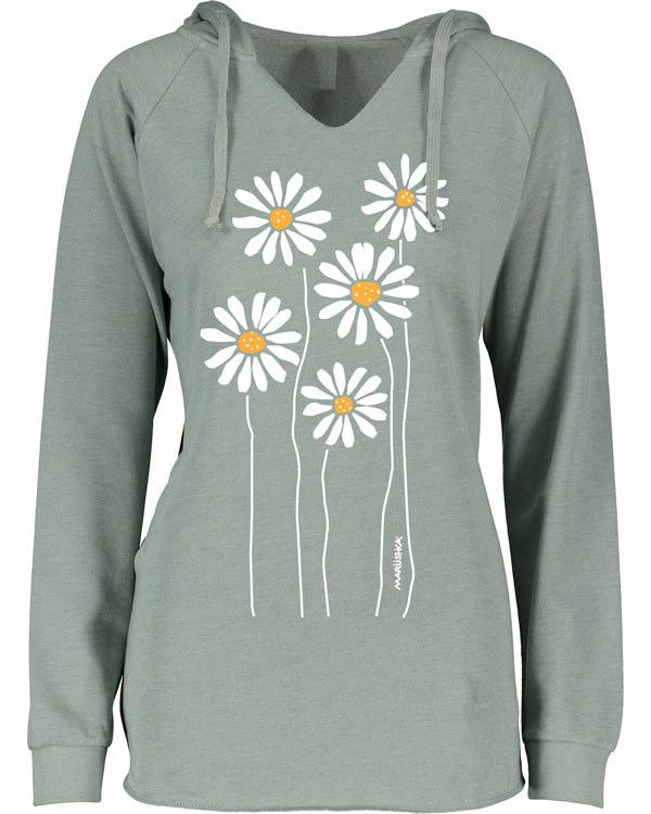 Notch Neck Hoody Daisies - Image 3