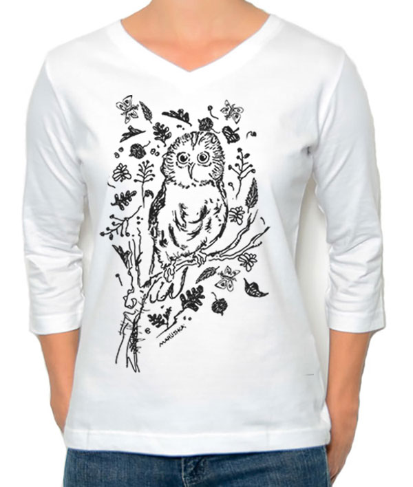 3/4 Sleeve Tee Owly - Image 3